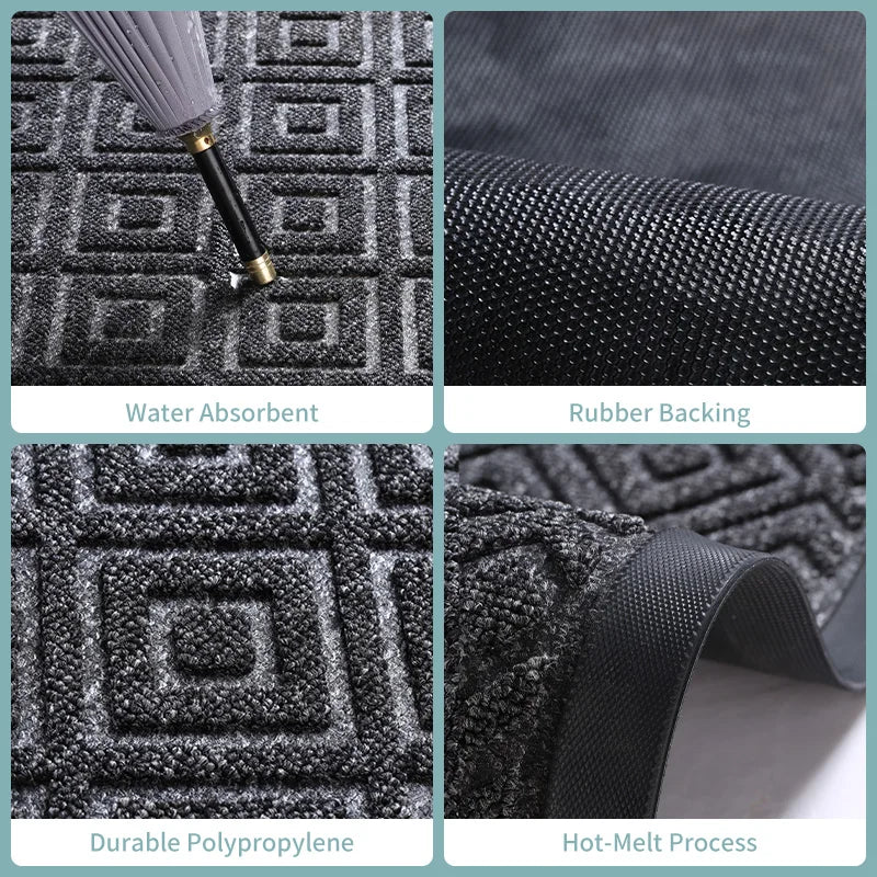 Schwarze Schmutzfangmatte